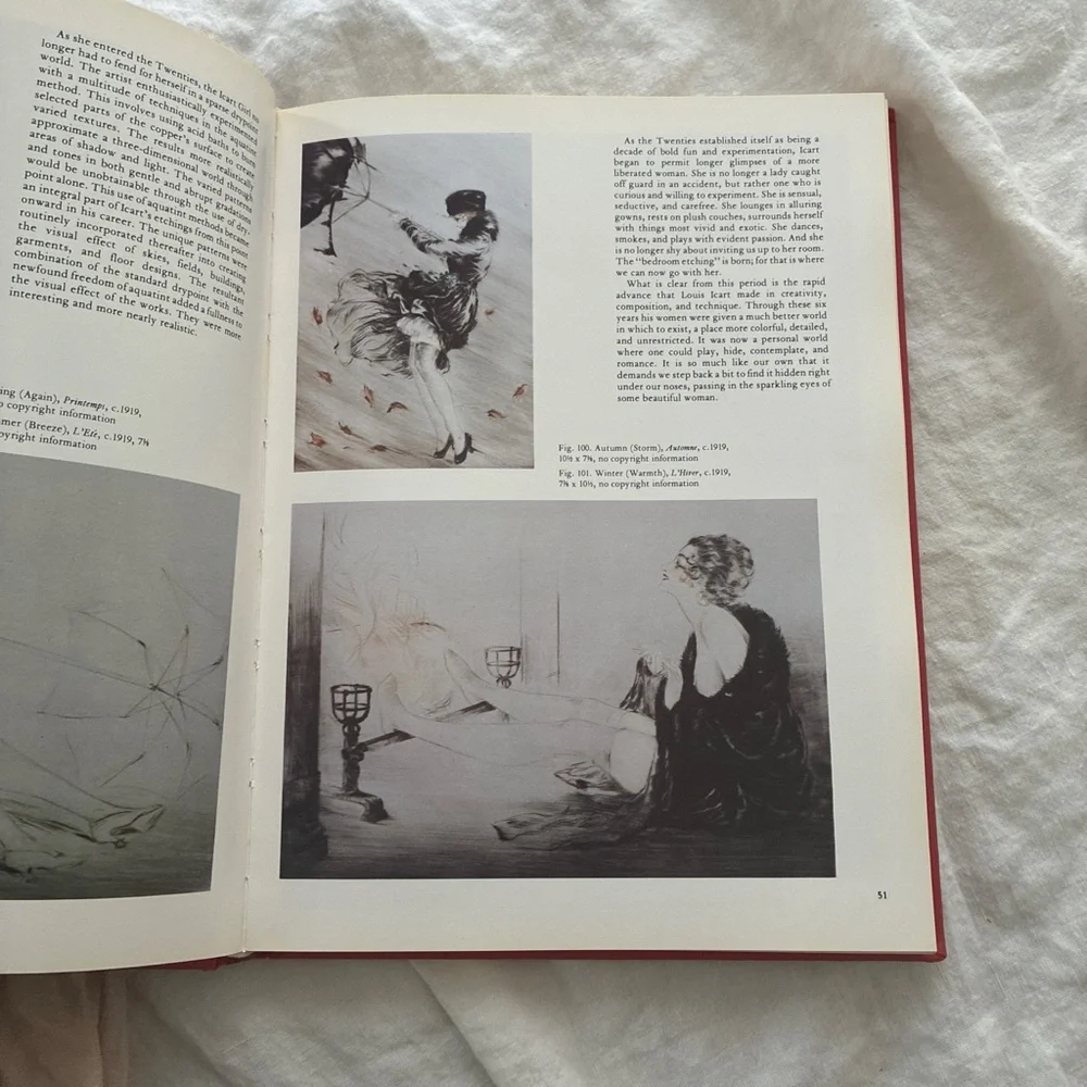 Red Louis Icart Etchings Book - Picture 3 of 7